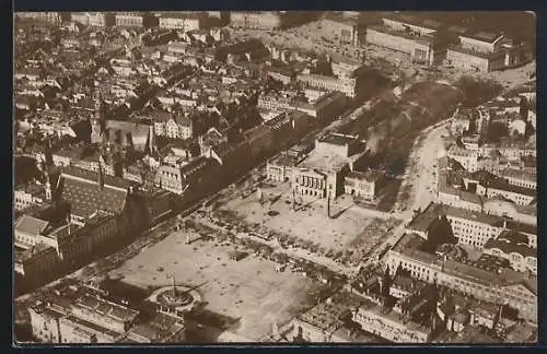 AK Leipzig, Fliegeraufnahme des Augustusplatzes
