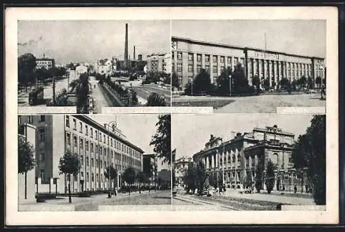AK Lodz, Gen. Dabrowski-Platz, Kreisgericht, Polnische Bank
