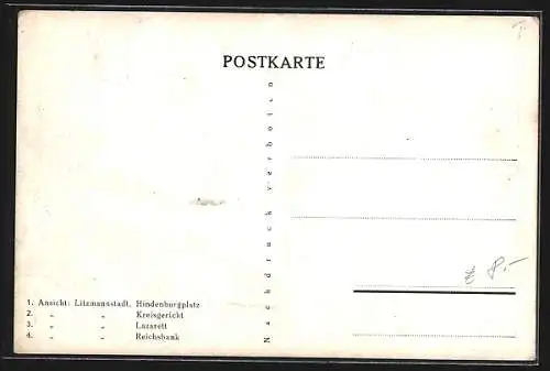 AK Lodz, Gen. Dabrowski-Platz, Kreisgericht, Polnische Bank
