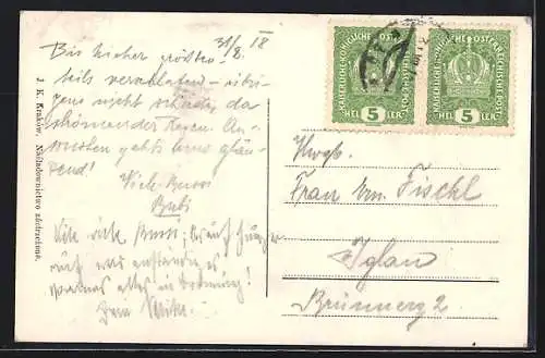 AK Krakau, Blick auf den Rathausturm