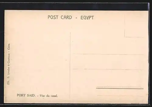 AK Port Said, View of the canal