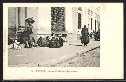 AK Le Caire, Groupe d`Indigènes à Pont-Limoun