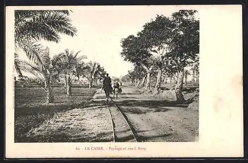 AK Le Caire, Paysage et rue à Marg
