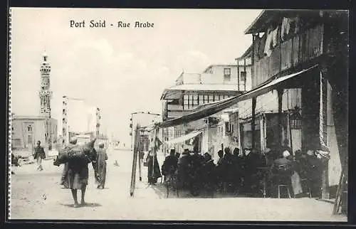 AK Port Said, Rue Arabe, Strassenpartie