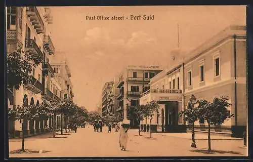 AK Port-Said, Post-Office Street, Grand Hotel de la Poste