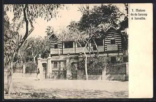 AK Ismailia, Maison de Lesseps