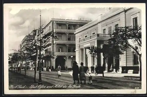 AK Port-Said, Post Office and Hotel de la Poste