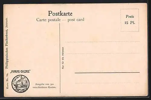 Künstler-AK Christopher Rave: Philippinisches Fischerboot