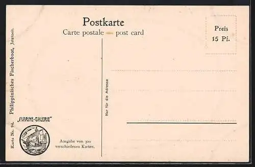 Künstler-AK Christopher Rave: Philippinisches Fischerboot