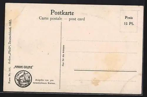 Künstler-AK Christopher Rave: Aviso Pfeil, Deutschland, 1882