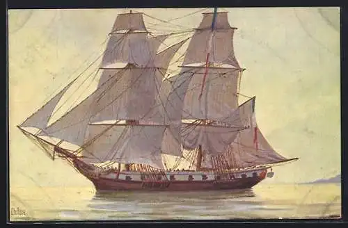 Künstler-AK Christopher Rave: La Tactique, Französische Brigg, 1805