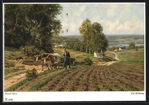 Künstler-AK Paul Hey: Der Feldweg
