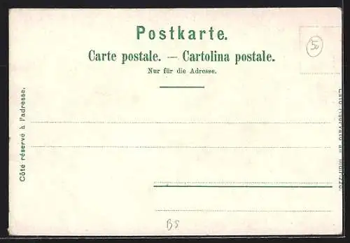 Lithographie Basel, Klein-Basel mit Brücke, Theater, Spalen-Tor