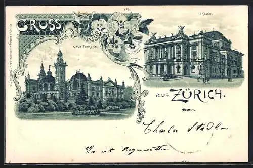 Lithographie Zürich, Theater, Neue Tonhalle