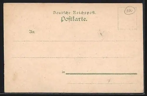 Lithographie Zürich, Hoffmann`s Stärkefabriken Salzuflen, Neue Tonhalle, Bahnhof