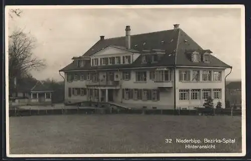 AK Niederbipp, Bezirks-Spital, Hinteransicht
