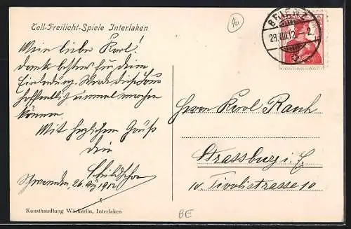 AK Interlaken, Tell-Freilicht-Spiele, Stauffacher, Walter Fürst und Melchtal