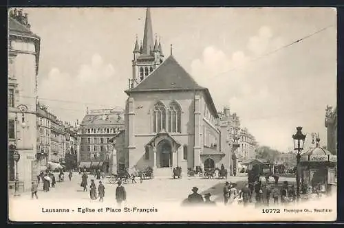 AK Lausanne, Eglise et Place St-Francois