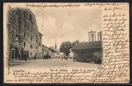 AK Colombier, Rue du Chateau, Entrée de la caserne