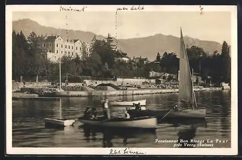 AK La Tour /Vevey, Pensionnat Bon Rivage
