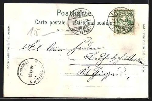 AK Rorschach, Dampfer im Hafen