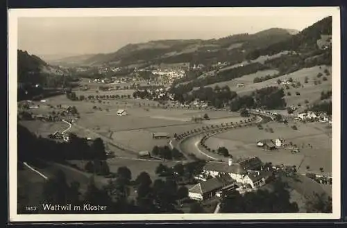 AK Wattwil, Panorama mit Kloster