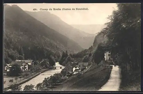 AK Champ du Moulin /Neuchâtel, Uferpartie mit Strasse