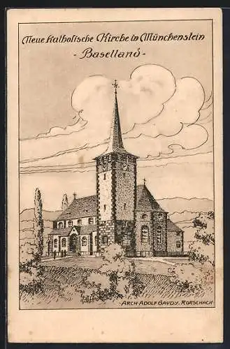 AK Münchenstein /Baselland, Neue katholische Kirche