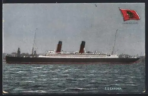 AK Passagierschiff SS Caronia vor der Küste, Cunard Liner