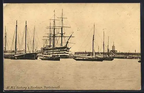AK Portsmouth, HMS Victory in the harbor