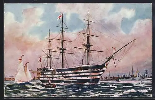 AK Portsmouth, HMS Victory und ein Schlepper