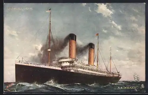 AK Passagierschiff S.S. Oceanic in voller fahrt