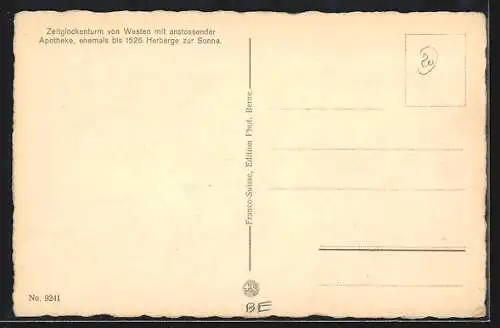 AK Bern, Zeitglockenturm mit Apotheke