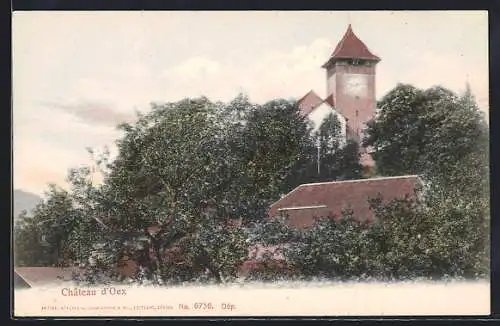 AK Château d`Oex, Blick zur Kirche
