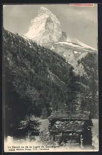 AK Gornergrat, Le Cervin vu de la Ligne du Gornergrat