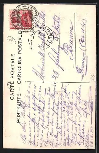 AK Zug, St. Oswaldkirche, Innenansicht mit Kanzel