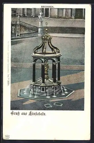 AK Einsiedeln, Kloster, Brunnen