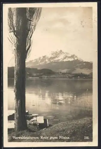 AK Vierwaldstättersee, Blick gegen Pilatus