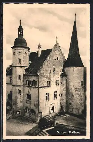 AK Sursee, Ansicht vom Rathaus