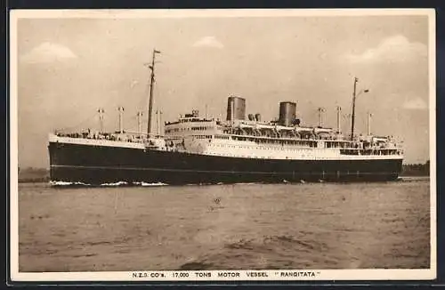 AK Passagierschiff M.V. Rangitata im ruhigen Wasser