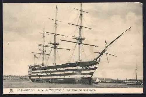 AK Portsmouth, HMS Victory in the harbour, Kriegsschiff