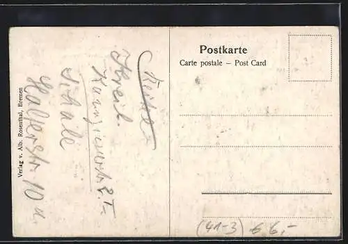 AK Kriegsschiff S. M. S. Westfalen auf hoher See, erster Deutscher Dreadnought