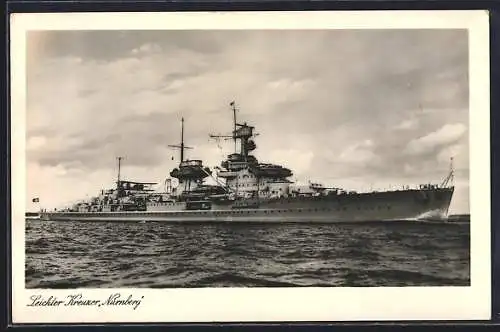 AK Leichter Kreuzer Nürnberg der deutschen Kriegsmarine