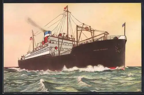 Künstler-AK Passagierschiff American Merchant auf hoher See