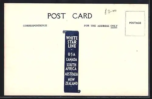 AK Passagierschiff RMS Cedric auf hoher See, White Star Line