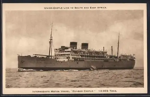 AK Intermediate Motor Vessel Dunbar Castle, Union-Castle Line