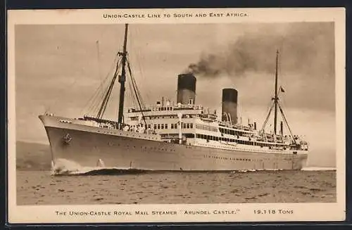 AK Royal Mail Steamer Arundel Castle, Union-Castle Line