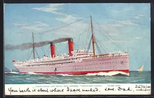 AK Union Castle Line Royal Mail Steamer Ediburg Castle