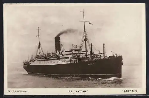 AK Passagierschiff S.S. Andania auf hoher See