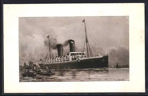 AK Passagierschiff R. M. S. Campania vor der Küste